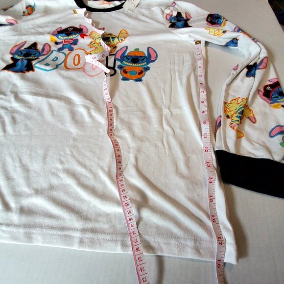 Disney Lilo & Stitch Boo Halloween Pajama Set Long Sleeve Shirt & Pants Size L - Picture 10 of 16